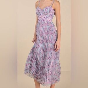 Lulus Lavender Floral Maxi Dress